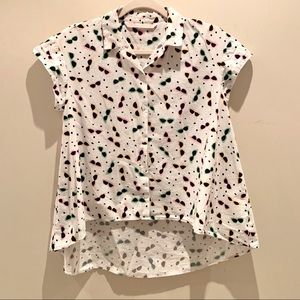 COPY - Zara Sunglasses Buttondown Blouse